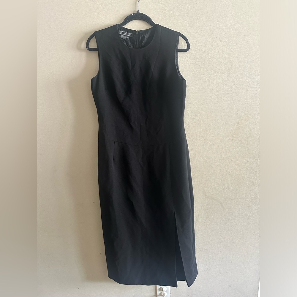 NWT Cynthia Howie Navy Sleeveless Sheath Dress Classic Professional StyleSize12P